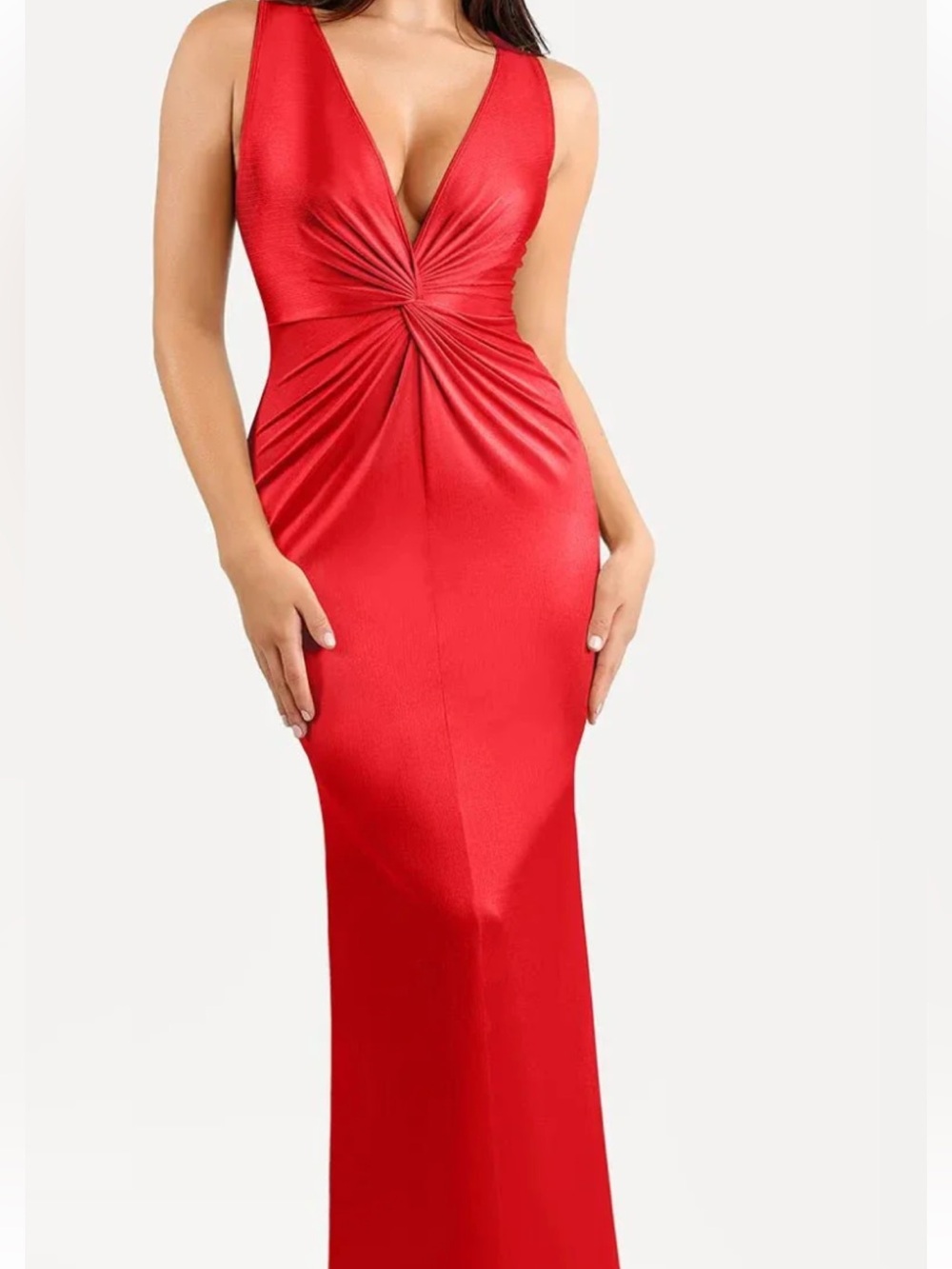 NWT Popilush shine deep V shapewear bodycon Evening Dress size L